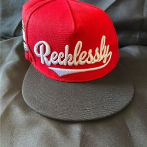 New Recklessly Red and Black Adjustable Cap